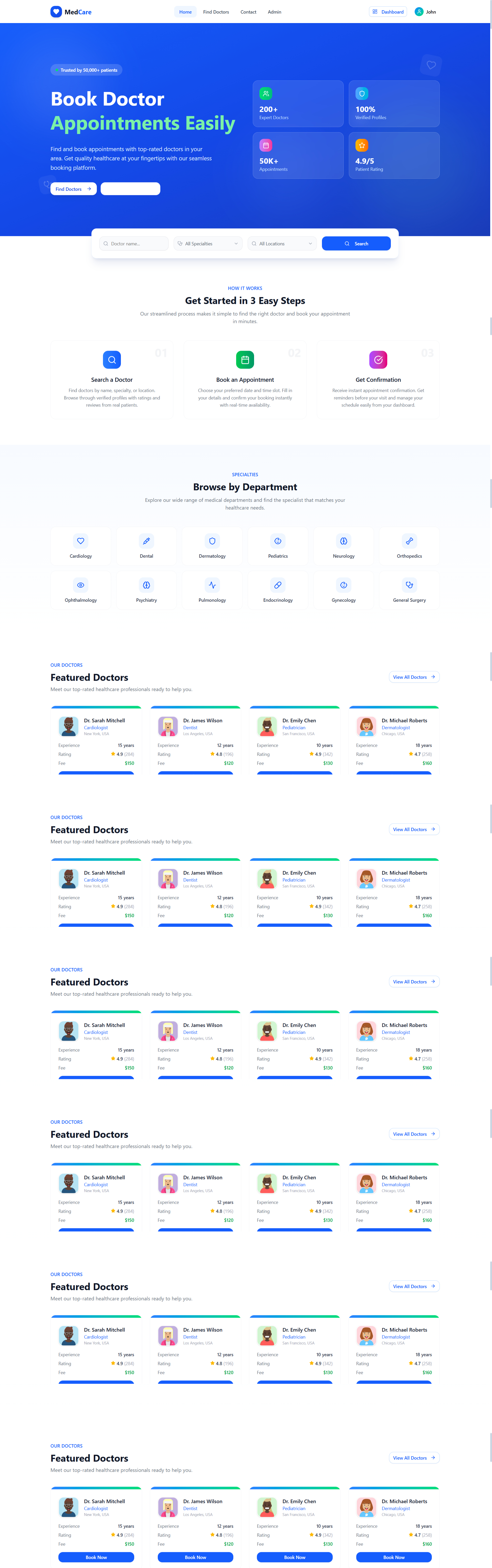 Doctor Apointment Website website preview